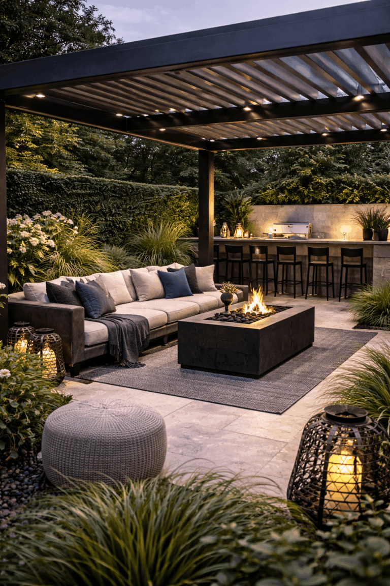 Zitgedeelte in de tuin