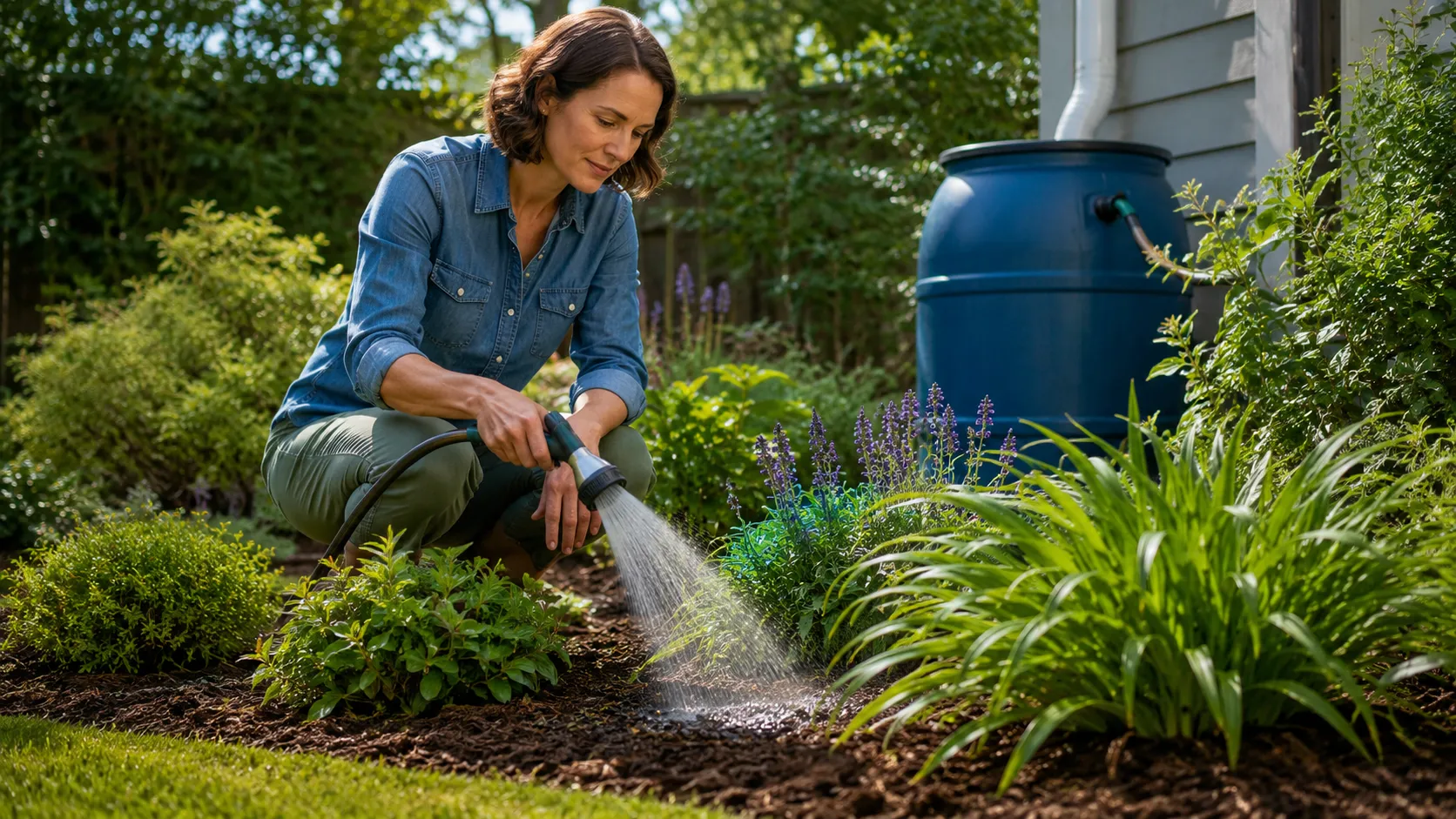 tuin sproeien water besparen