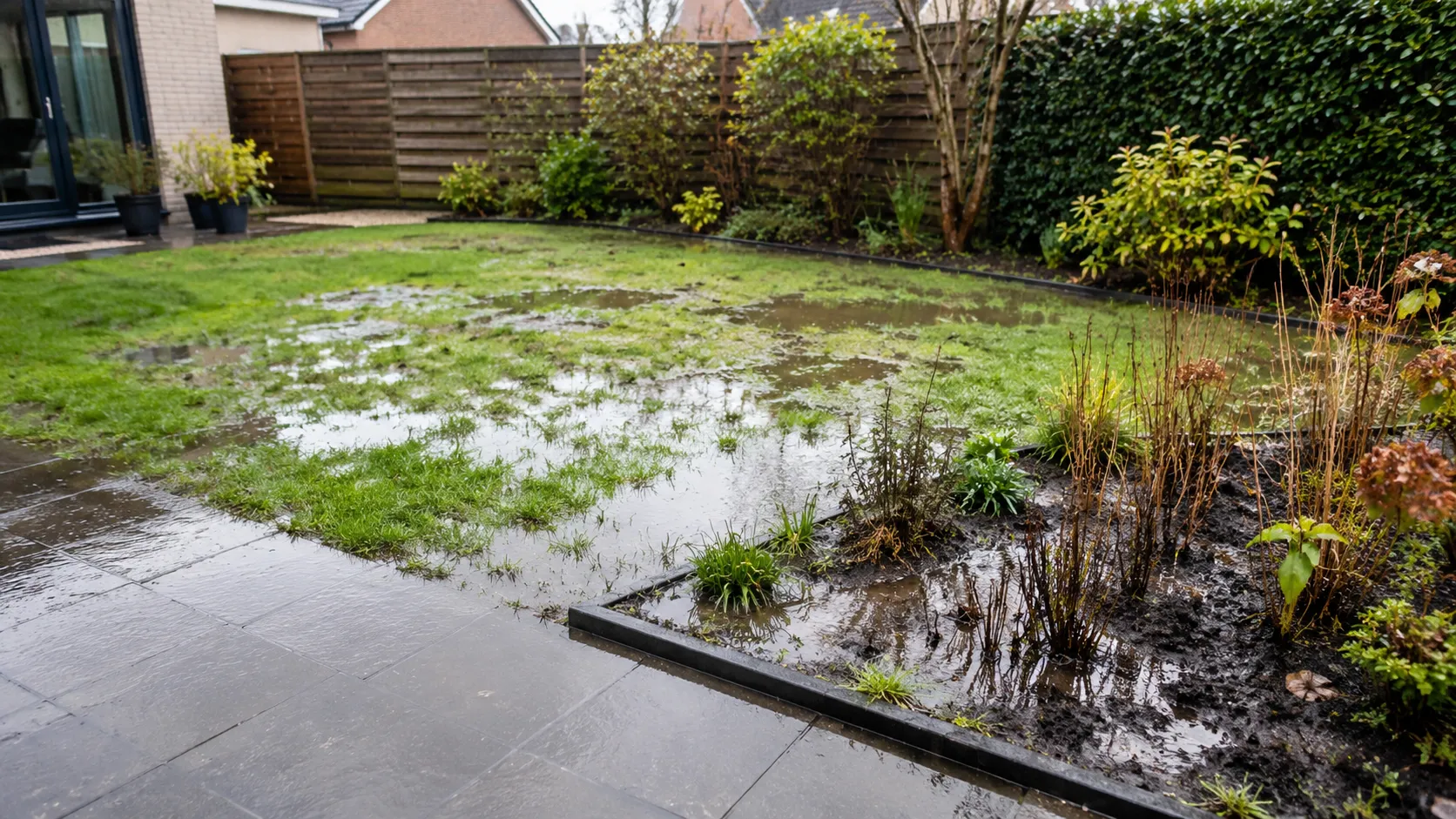 wateroverlast tuin